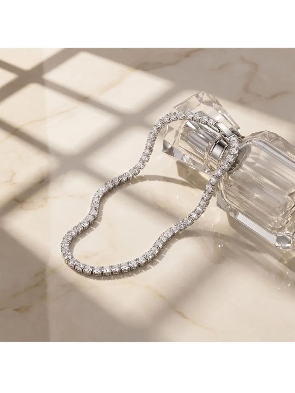 Sterling Silver Cubic Zirconia Tennis Bracelet - Silver C50